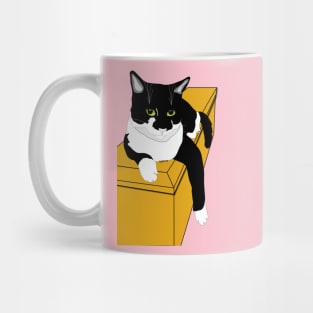 Cute Tuxedo On a Box Copyright TeAnne Mug